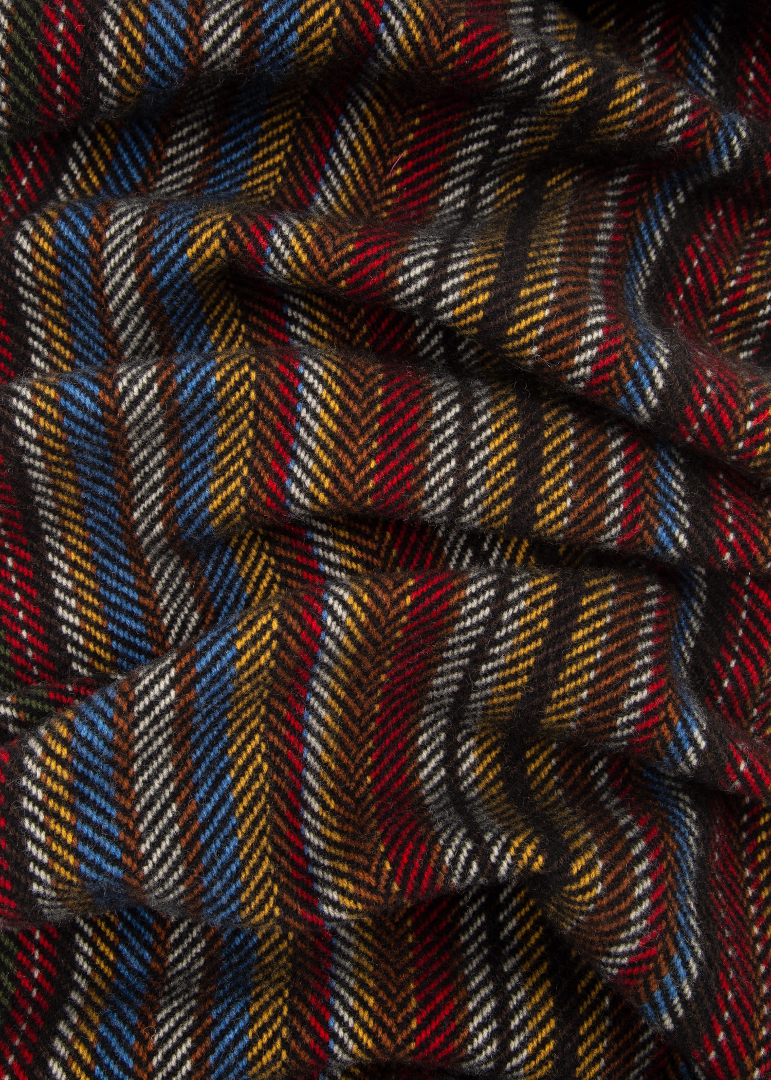 'Signature Stripe' Herringbone Wool-Cashmere Scarf - 3