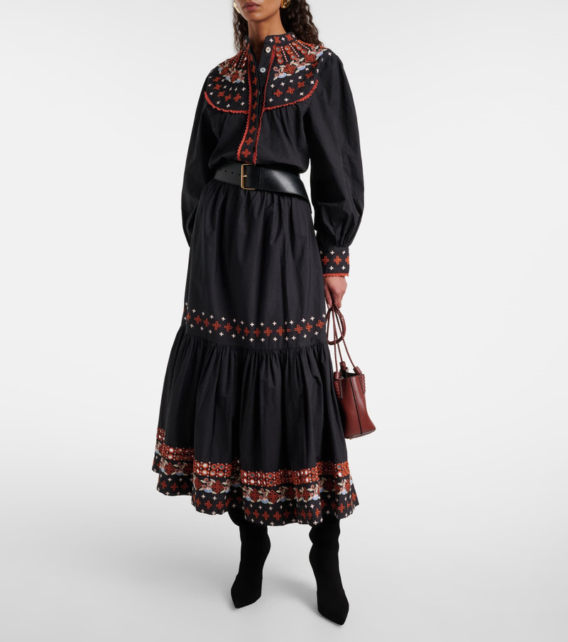 FARM RIO Embroidered cotton shirt outlook