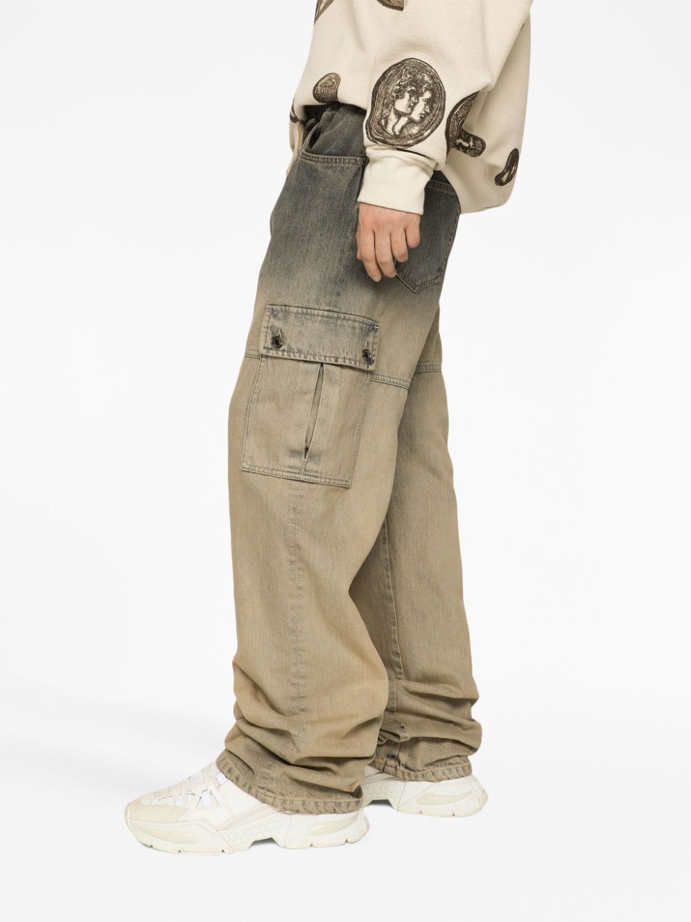 drawstring cargo jeans - 5