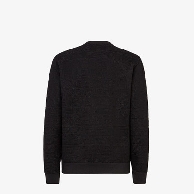 FENDI Black neoprene sweatshirt outlook