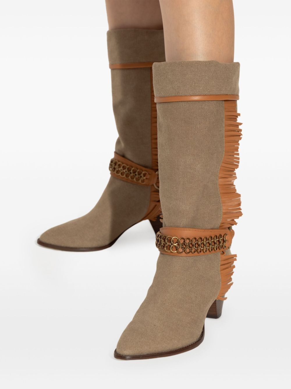 60mm Levon fringed boots - 5