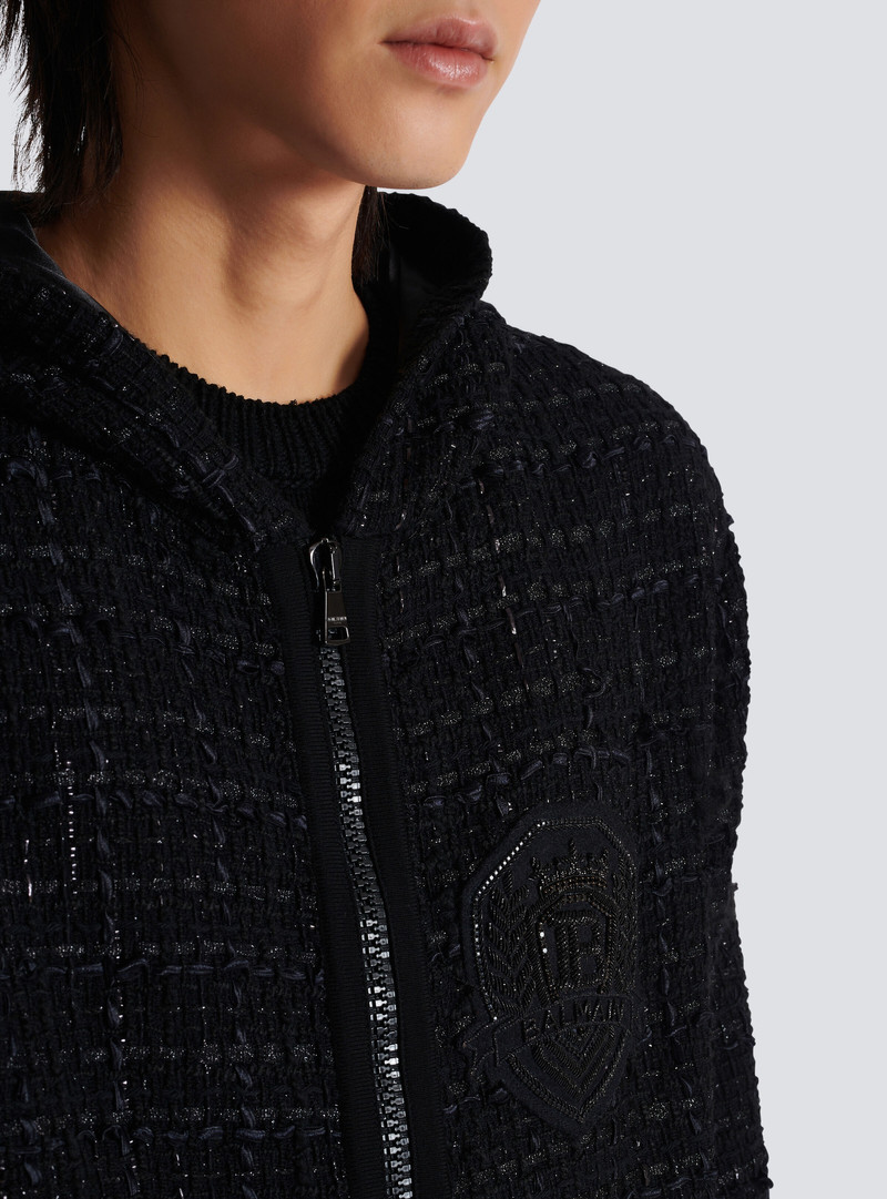 Tweed hooded jacket 8