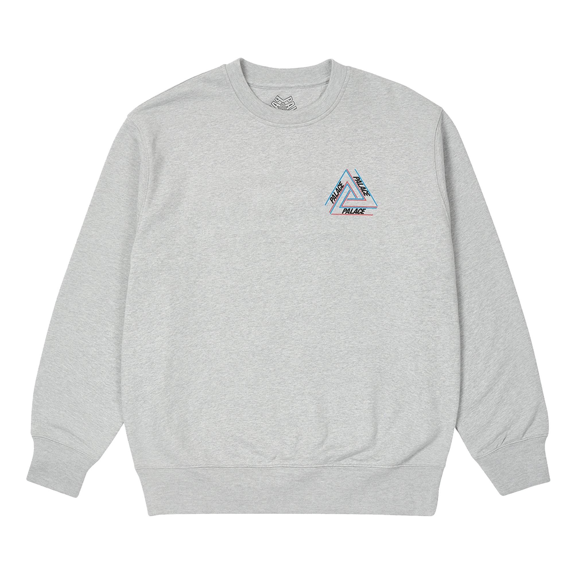 Palace Basically A Tri-Ferg Crew 'Grey Marl' - 1