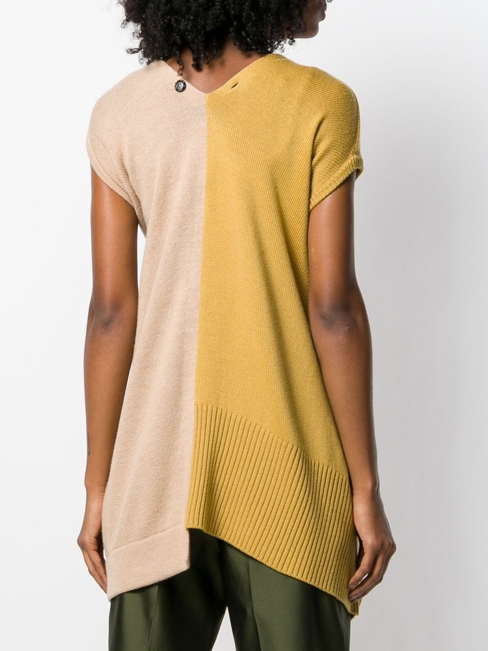 wrap-around sleeves knitted top - 4