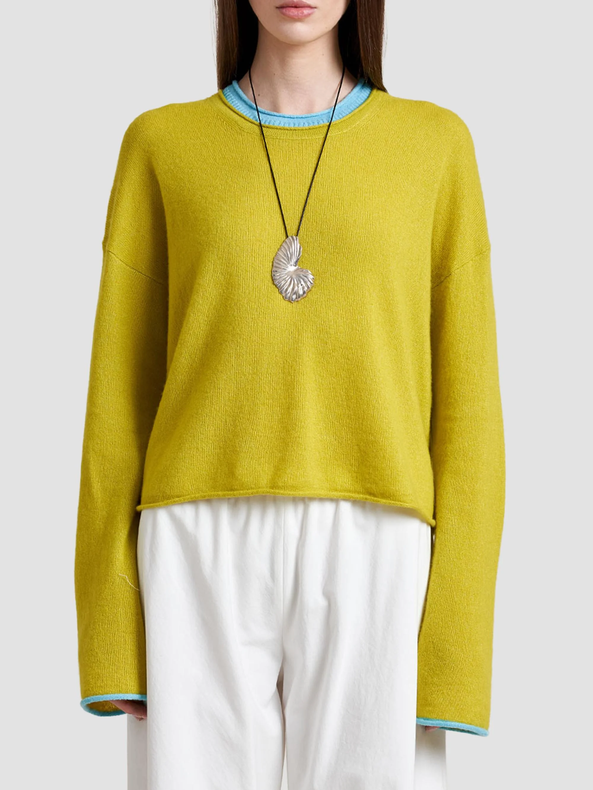 Women's Dominick Sweater - Key Lime Aqua - 1