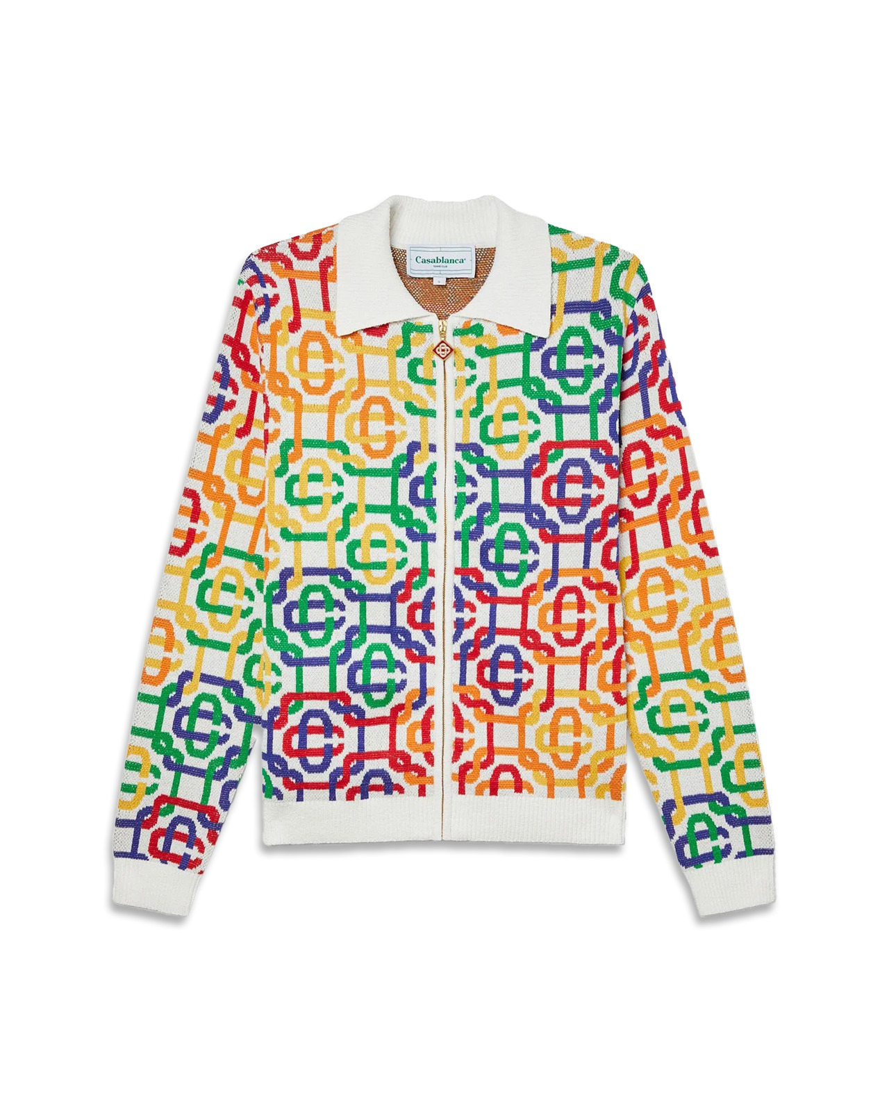 Rainbow Monogram Zip Up Jumper - 1