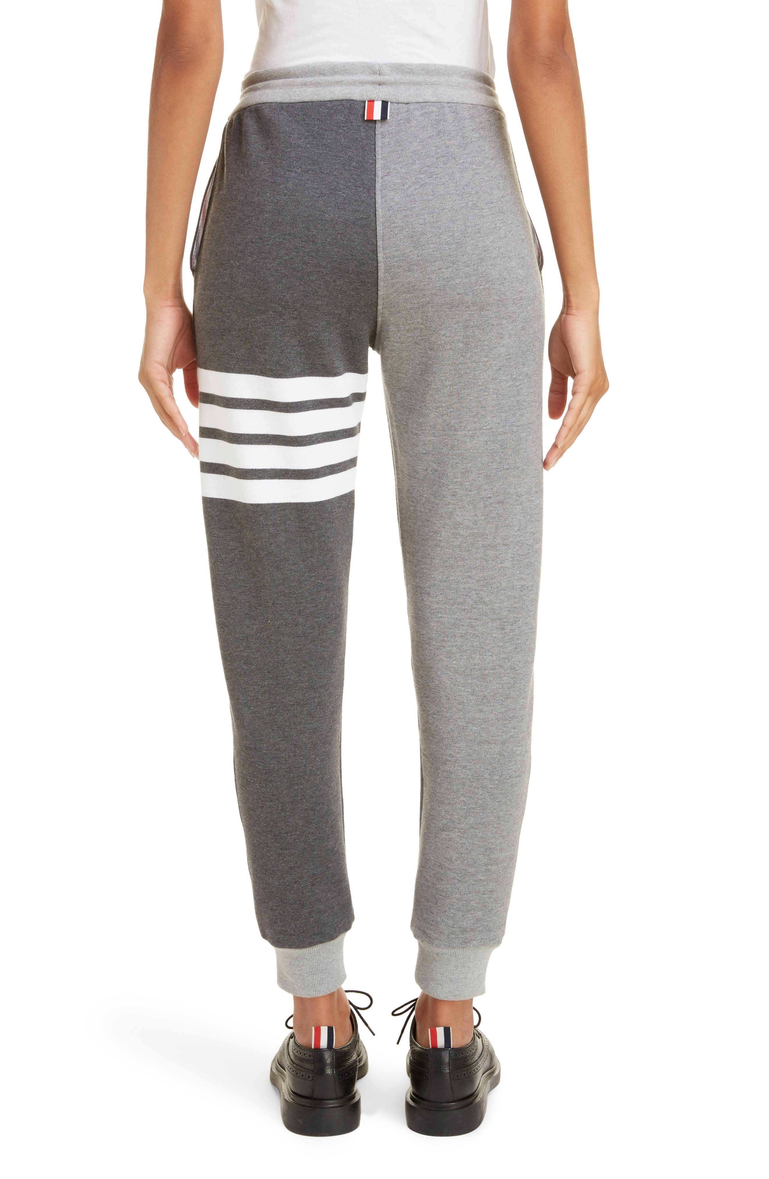 Thom Browne Four-Bar Cotton Joggers in Tonal Grey at Nordstrom - 2