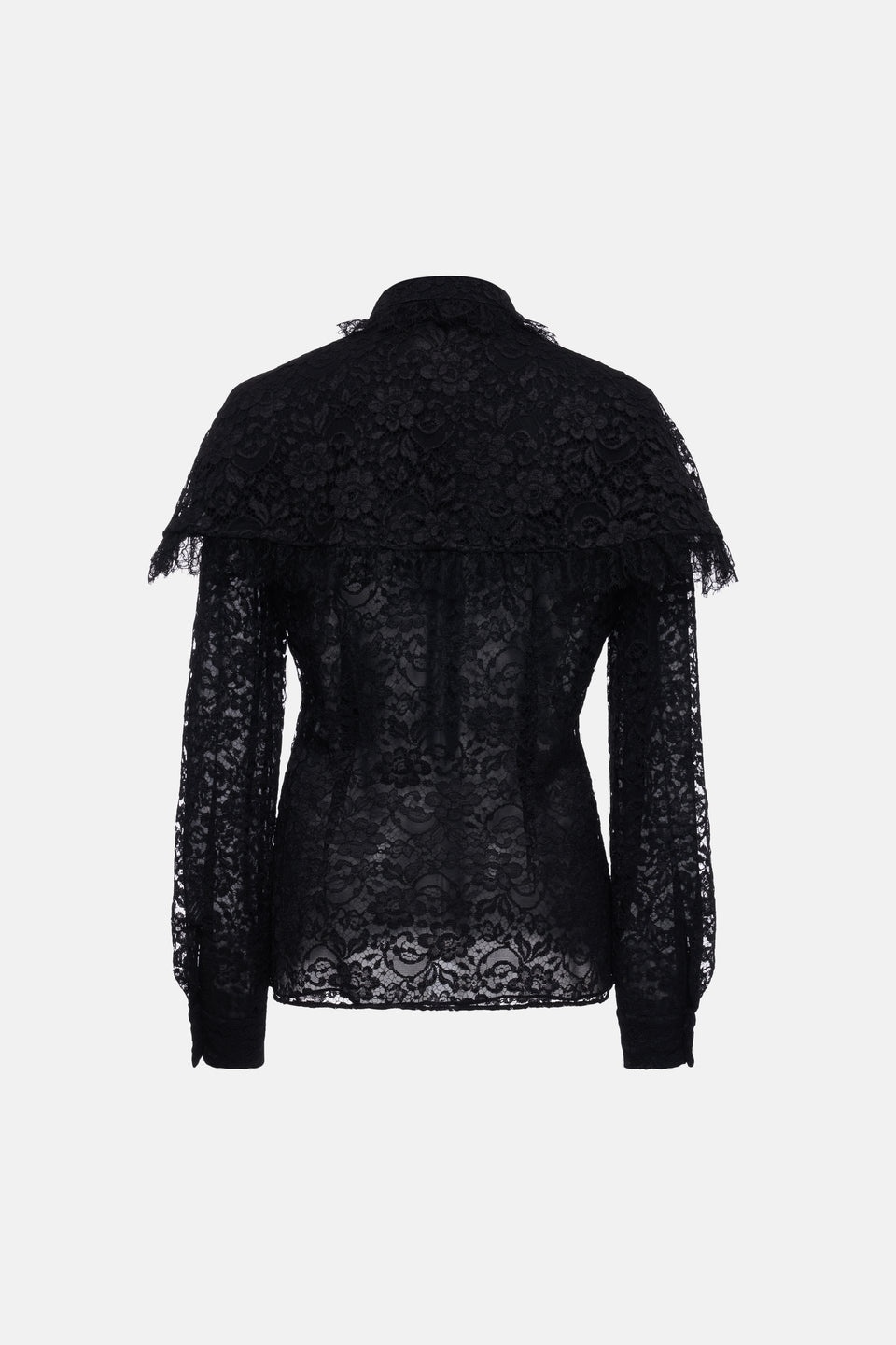 LACE BLOUSE WITH CAPE - 2