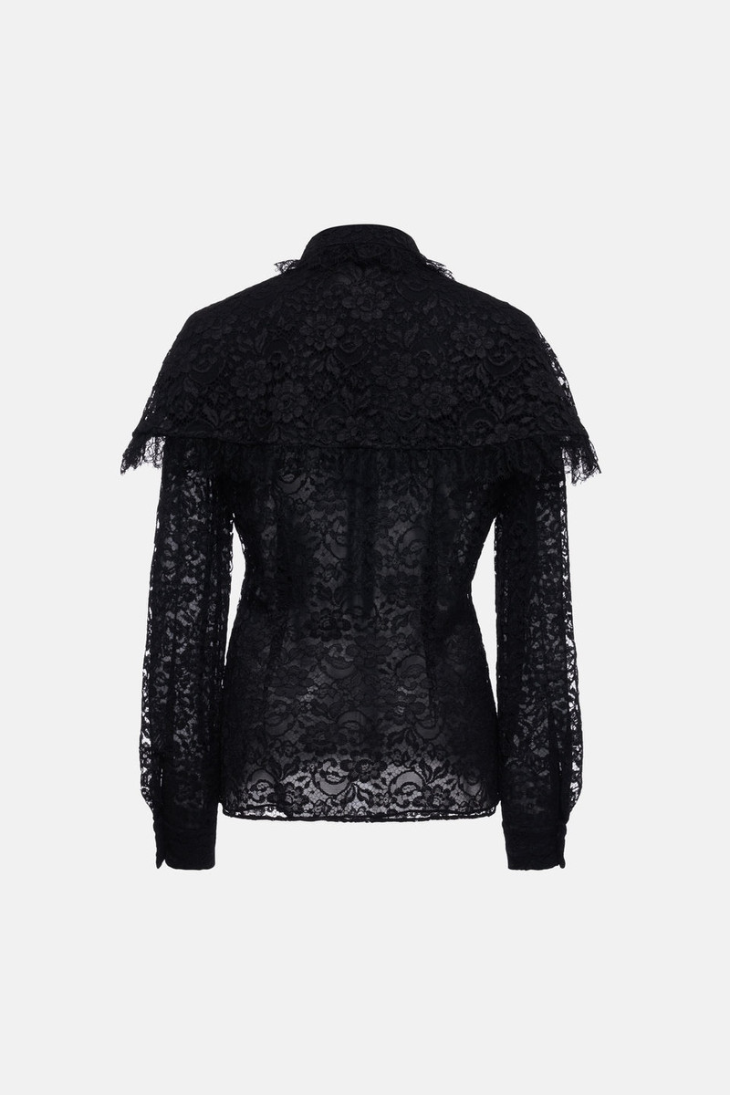 Alessandra Rich LACE BLOUSE WITH CAPE outlook