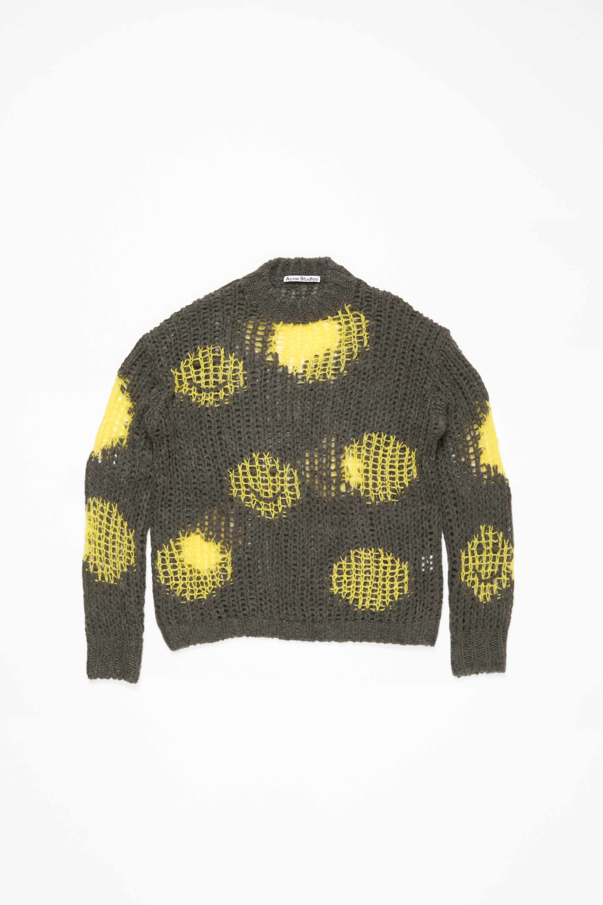 Embroidered mohair jumper - Grey/yellow - 6