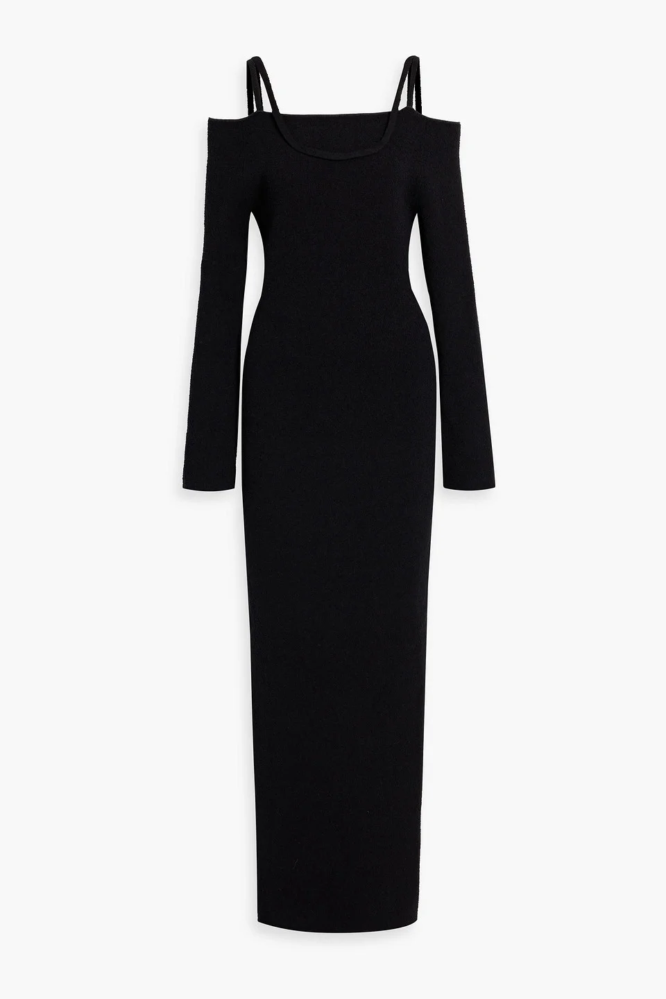 Bibian cold-shoulder bouclé-knit maxi dress - 1