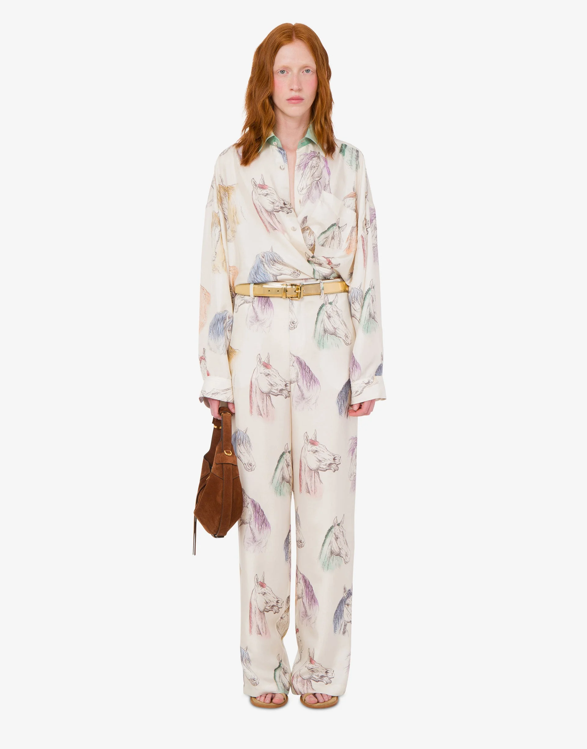 PRINTED SILK TWILL SHIRT - 1