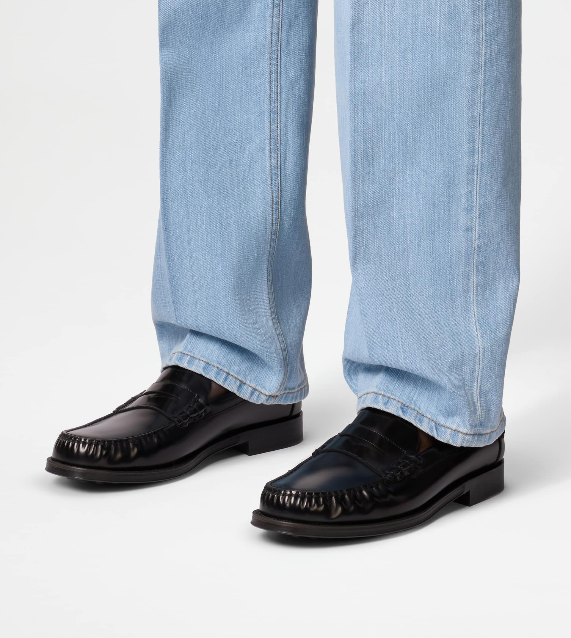 LOAFERS IN LEATHER - BLACK - 7
