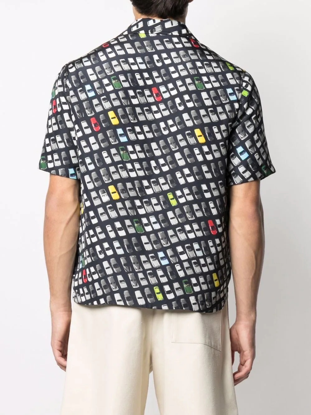 car-print short-sleeve shirt - 4