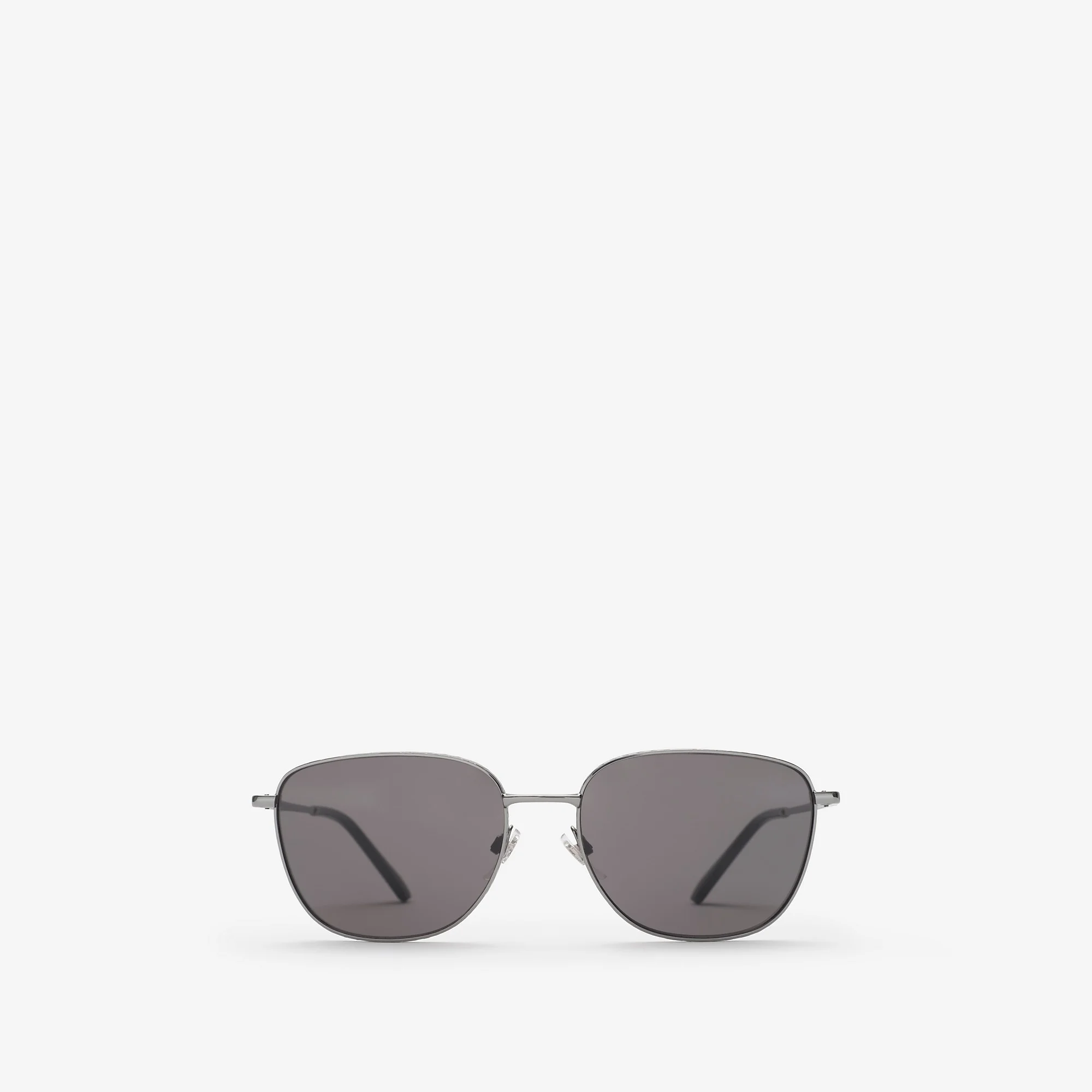 Metal Check Square Sunglasses - 1