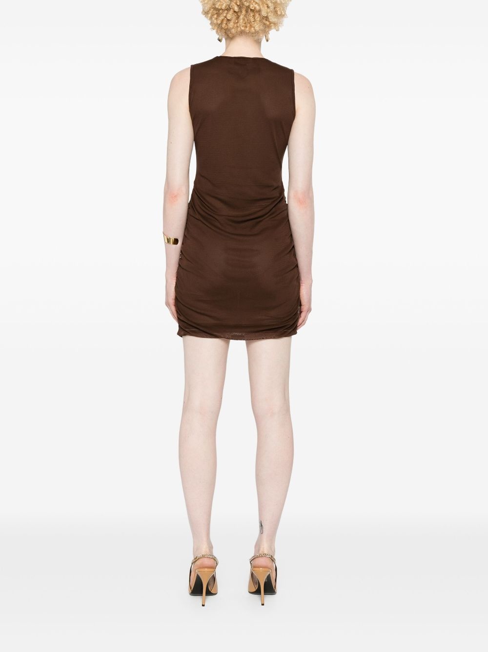 sleeveless tulle minidress - 4