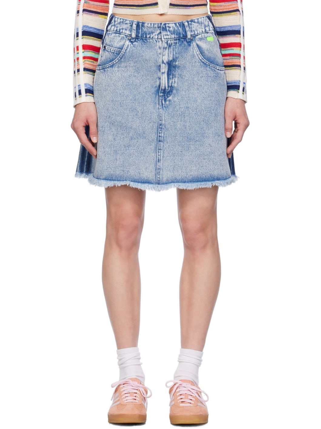 Blue KSENIASCHNAIDER Edition Denim Miniskirt - 1