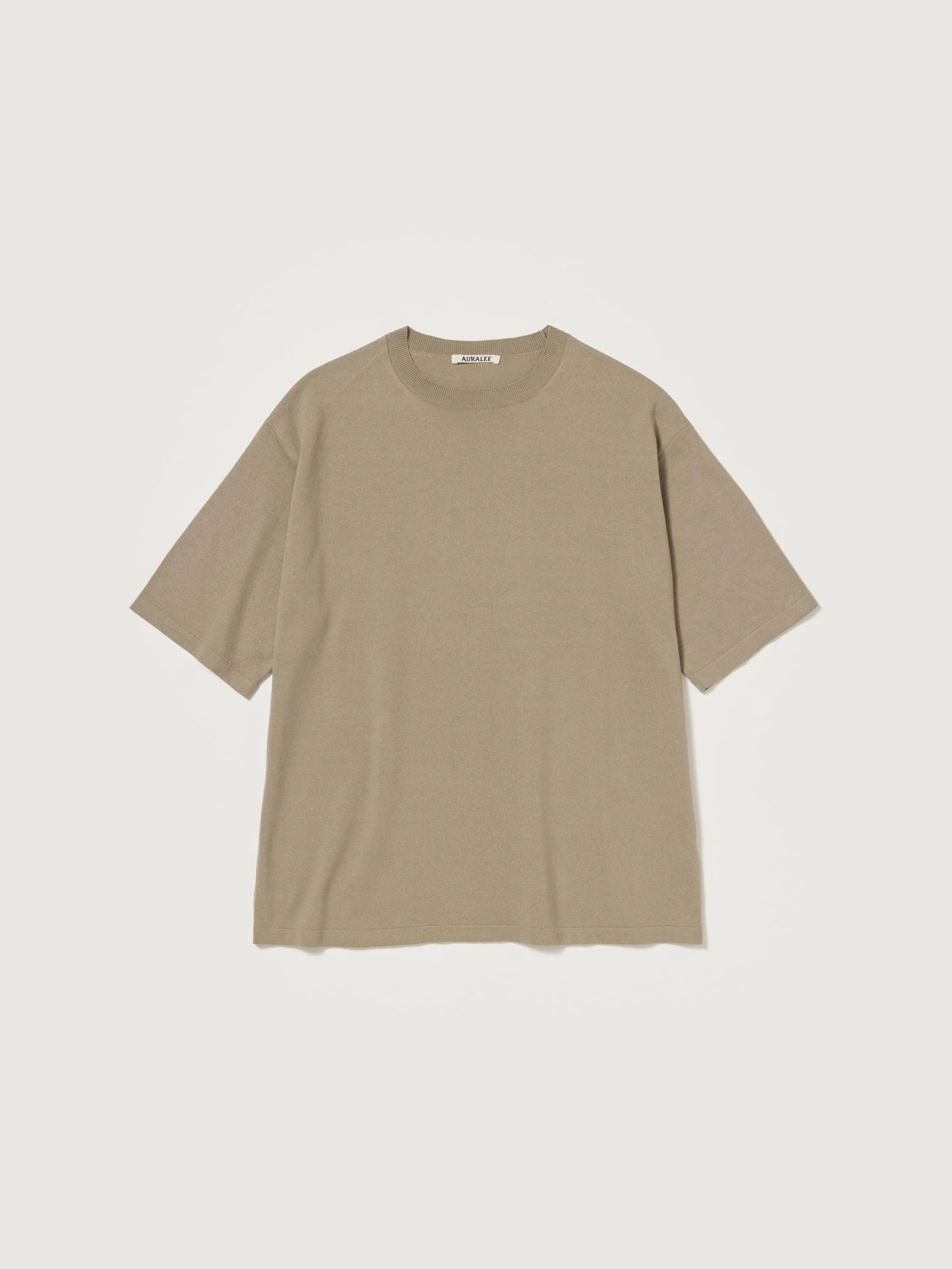 HIGH GAUGE TUSSAH SILK KNIT TEE - 1