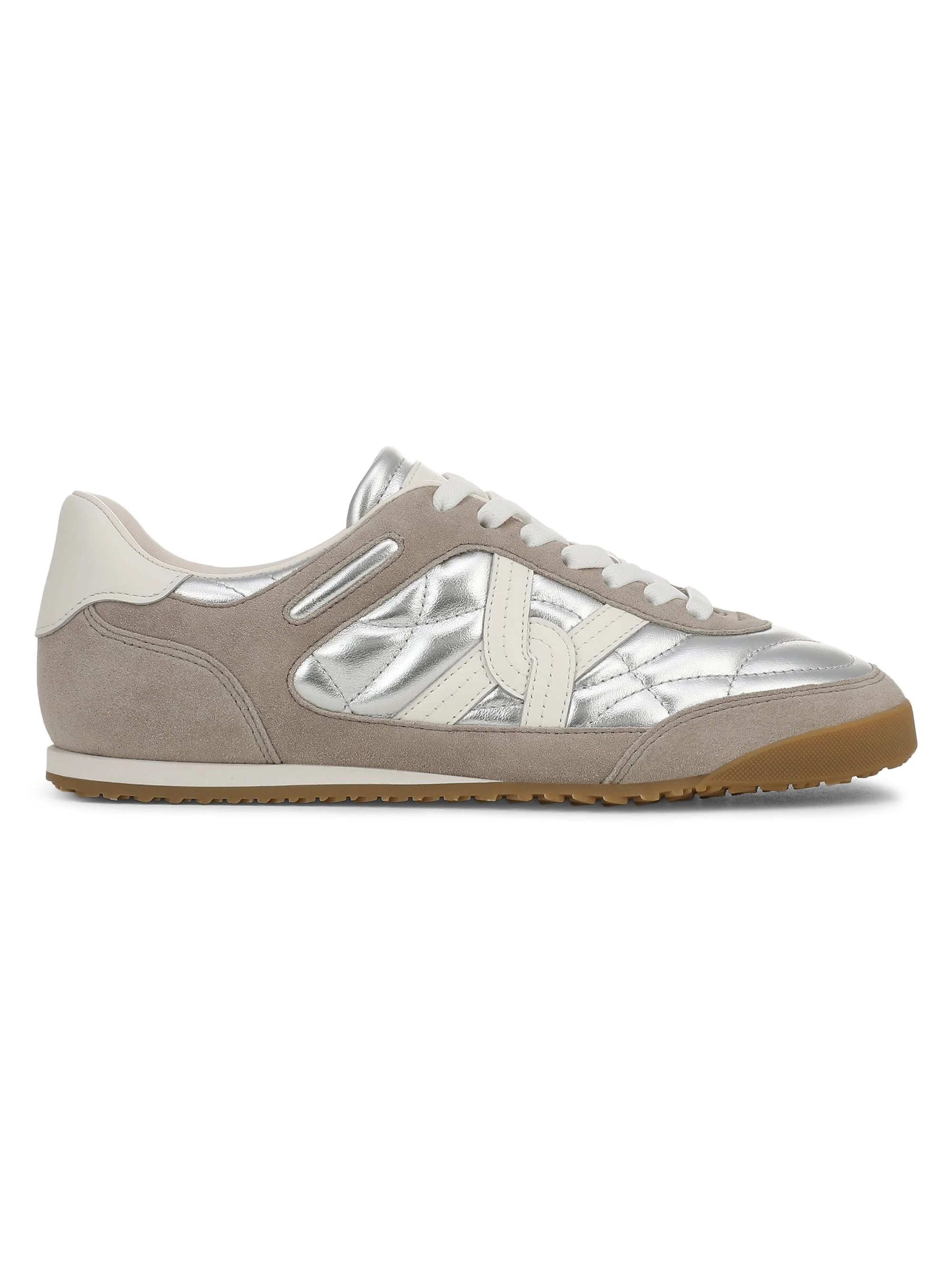 Women's Natalia Leather Low-Top Sneakers - Silver Grey - 1