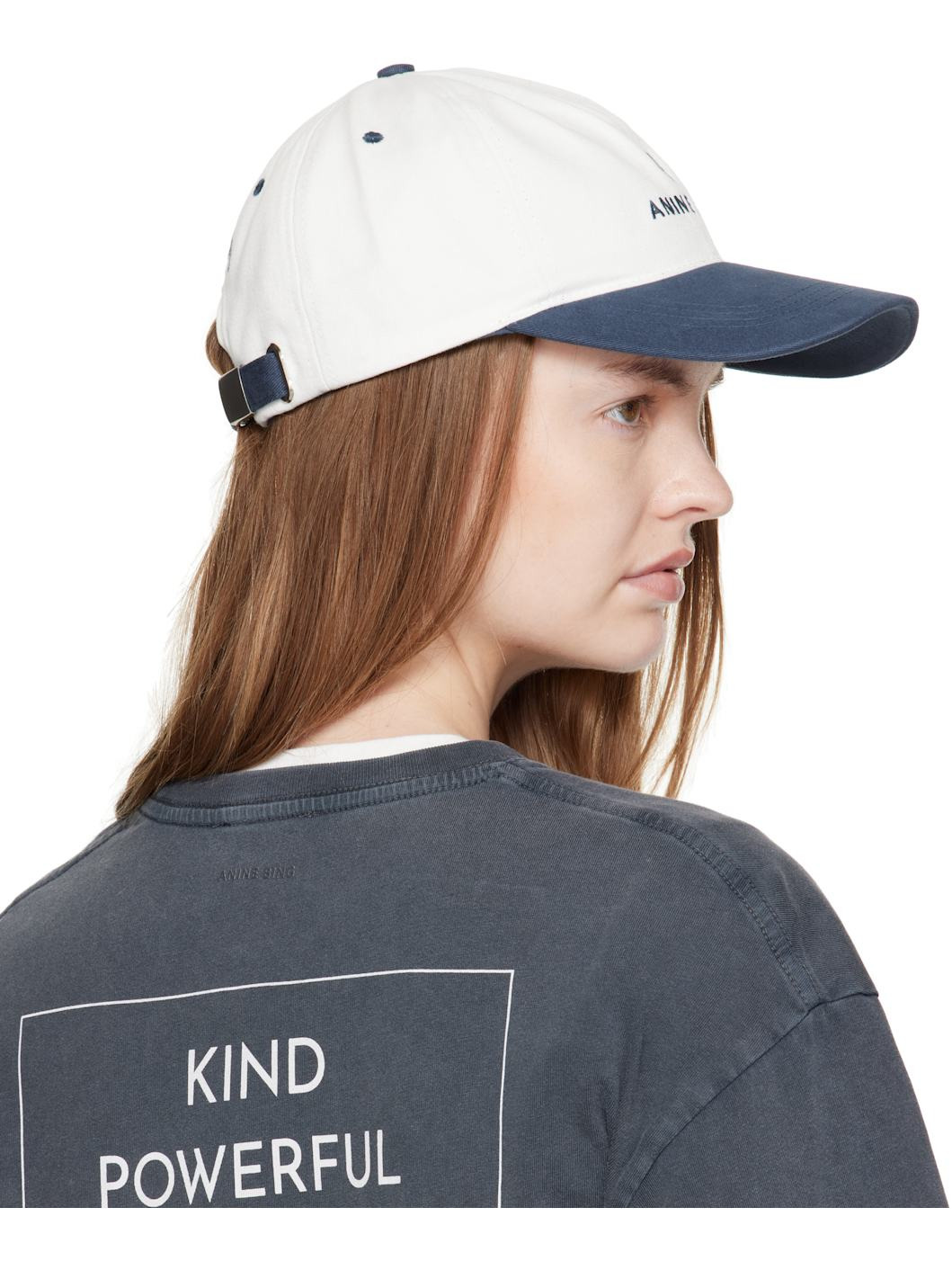 Off-White & Navy Jeremy Cap - 3