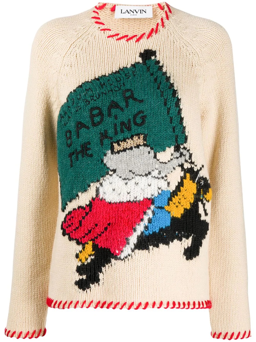 Babar the King crew-neck jumper - 1