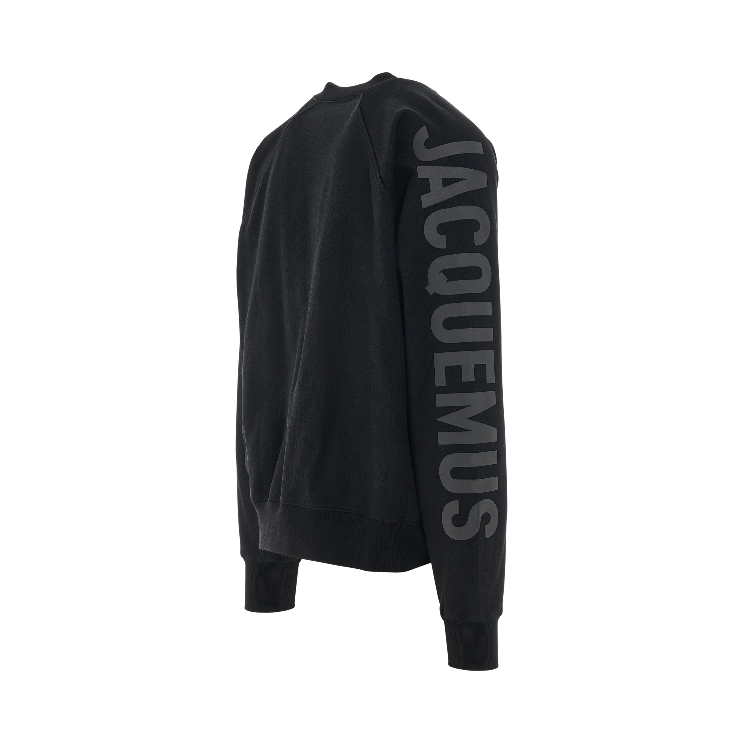 Typo Sleeve Logo Sweatshirt in Black - 5