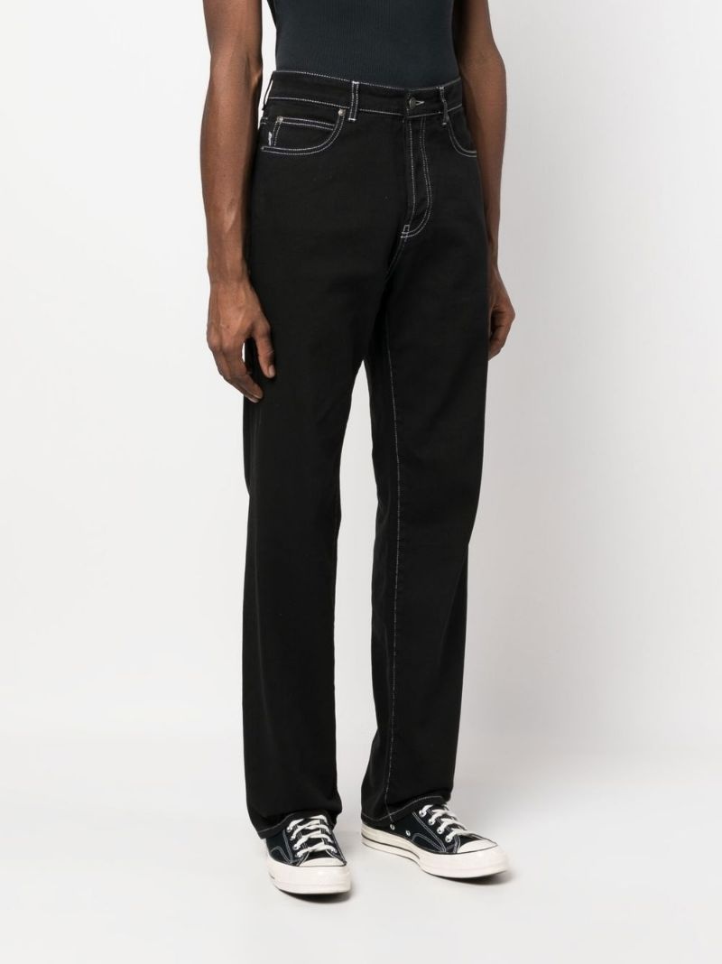 contrast stitching jeans - 3