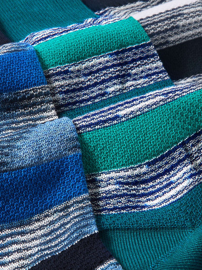 Missoni Three-Pack Striped Crochet-Knit Cotton-Blend Socks outlook