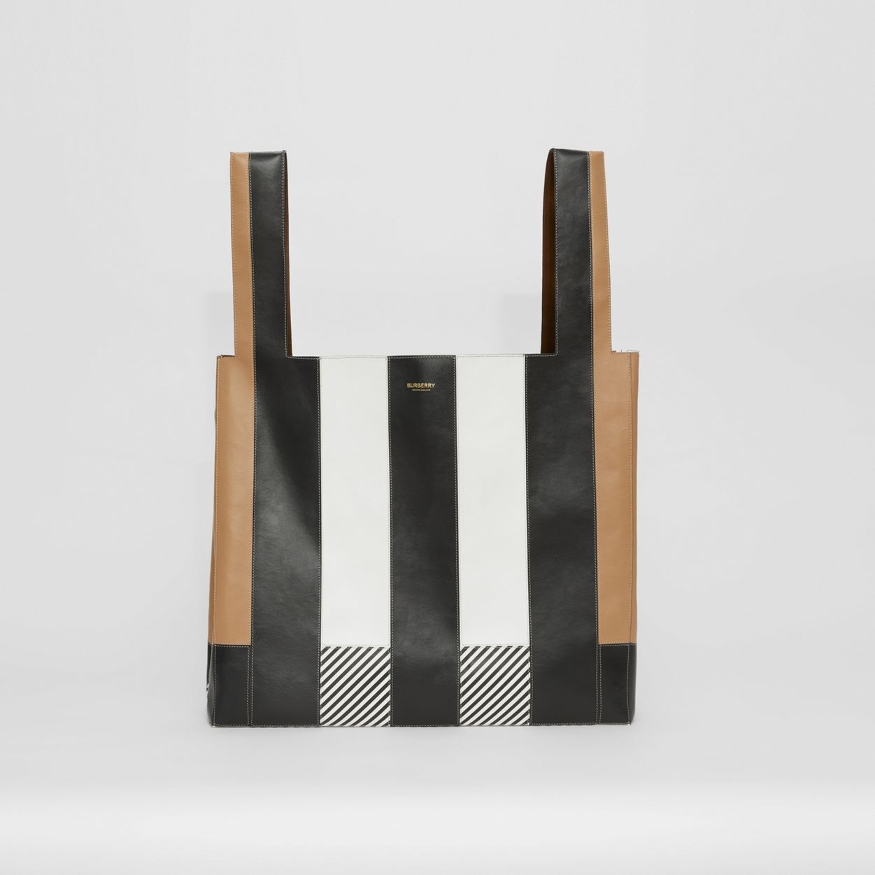 Striped Intarsia Lambskin Tote - 9