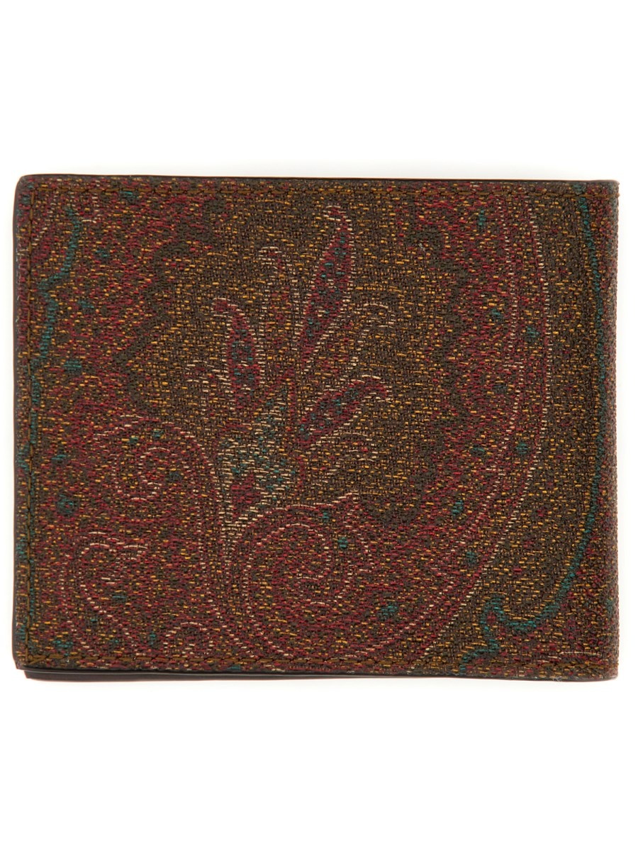 PAISLEY PRINT COATED CANVAS WALLET - 2
