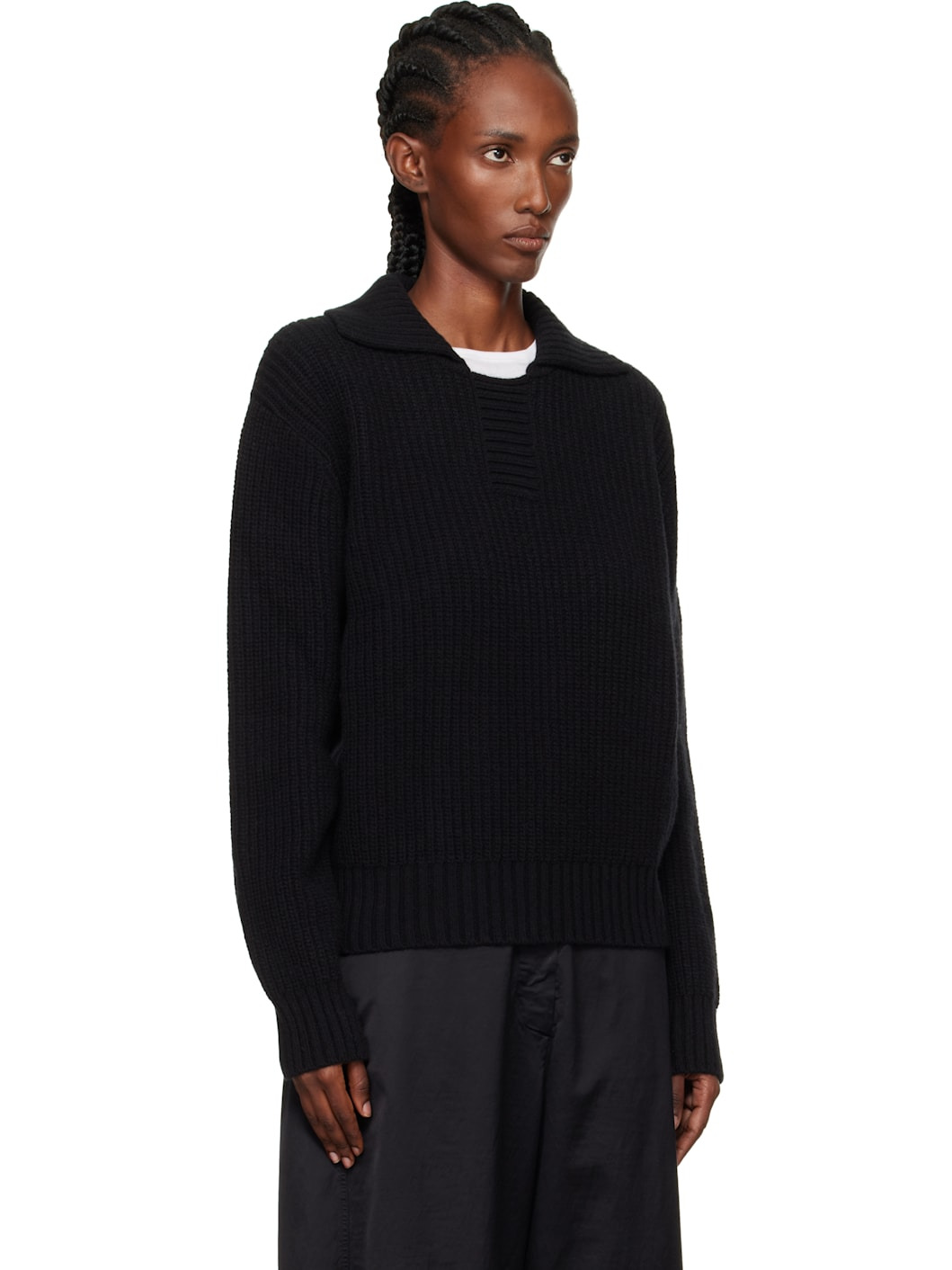 Black Collar Sweater - 2