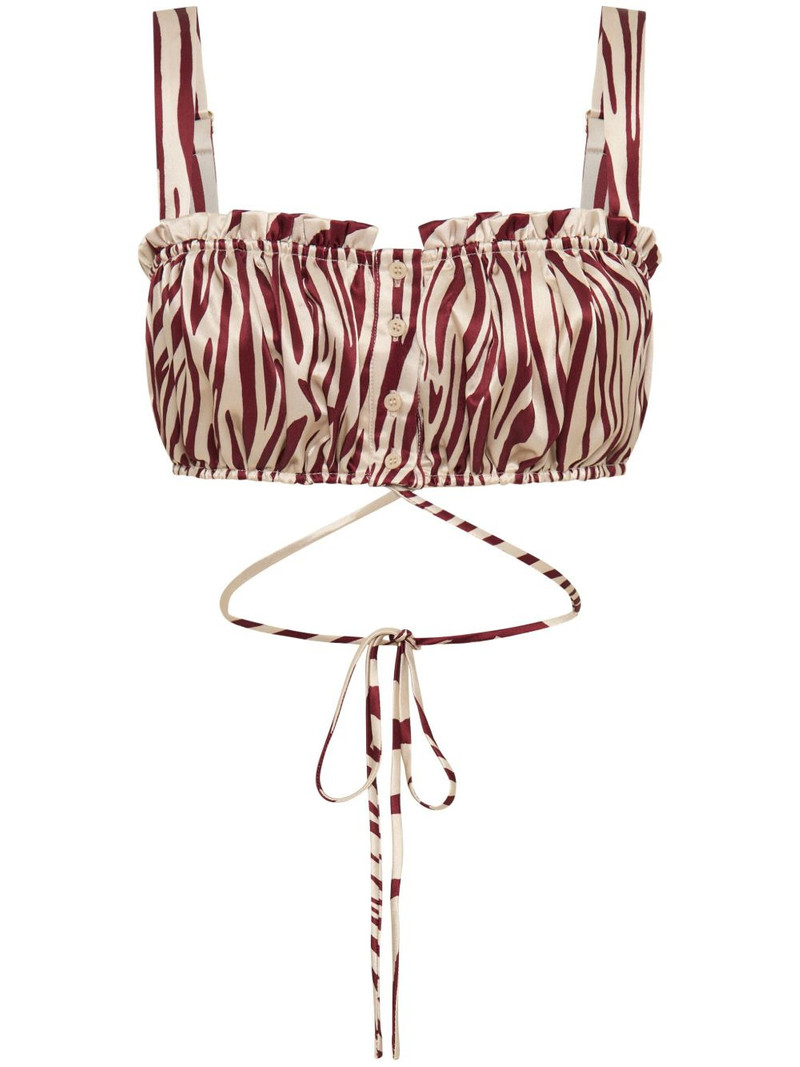 Tracy sleeveless silk cropped top 1