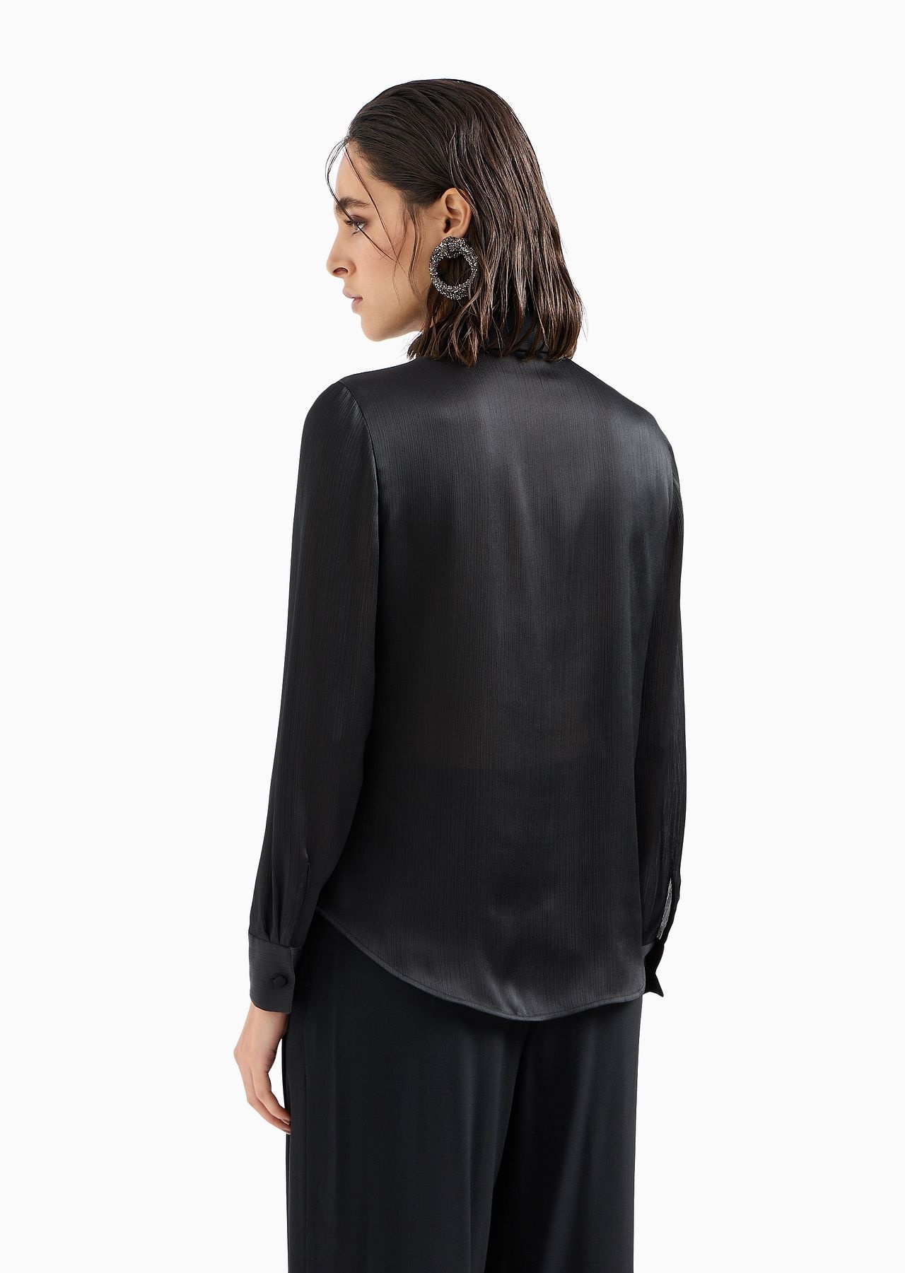 ASV recycled crépon shirt with bow - 3