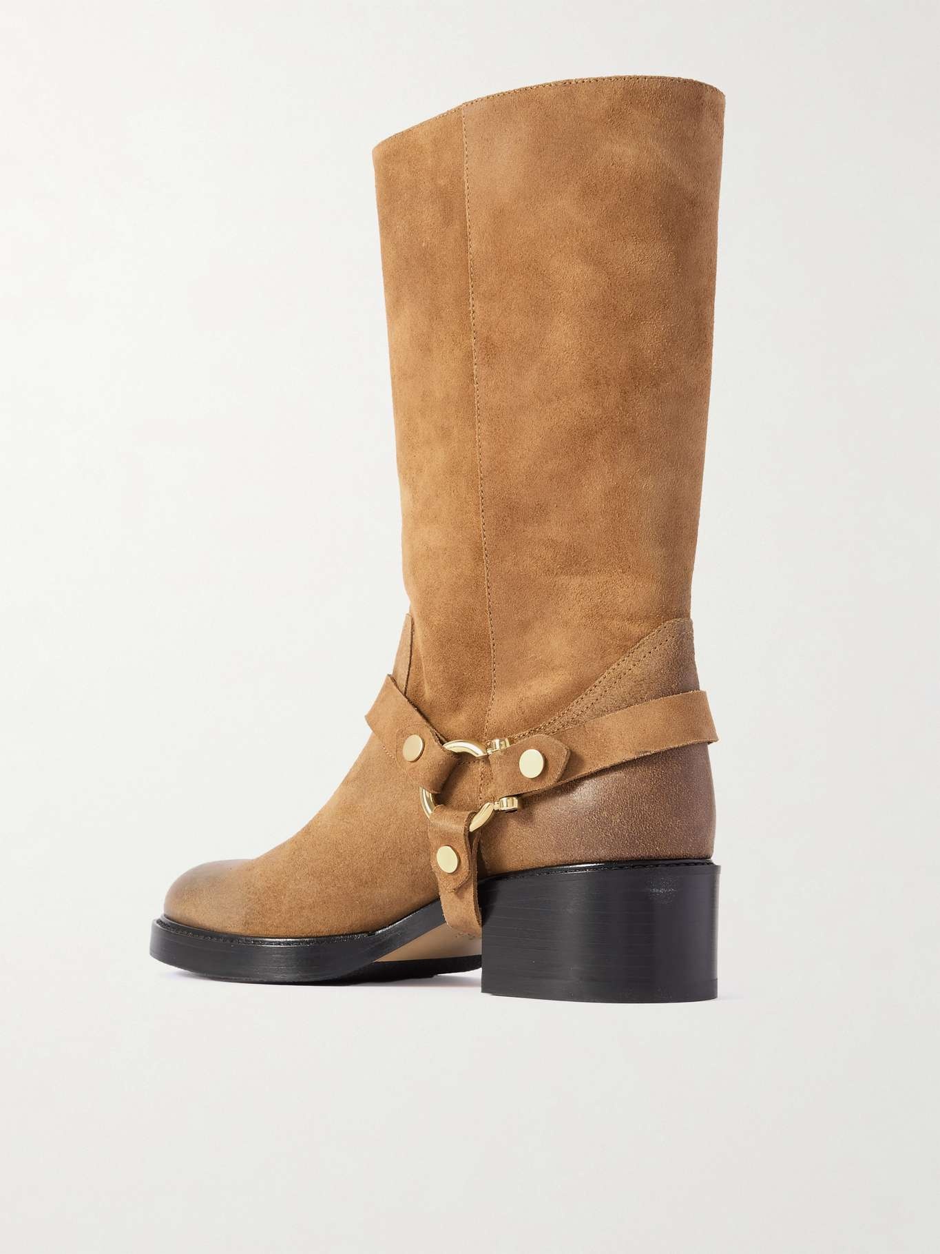 Dakota buckled suede ankle boots Tan - 3