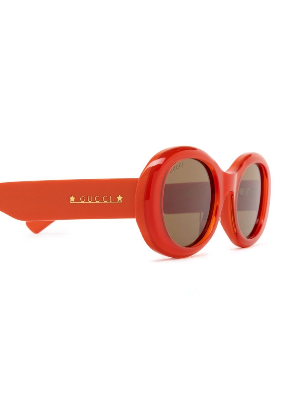 lens-decal oval-frame sunglasses - 3