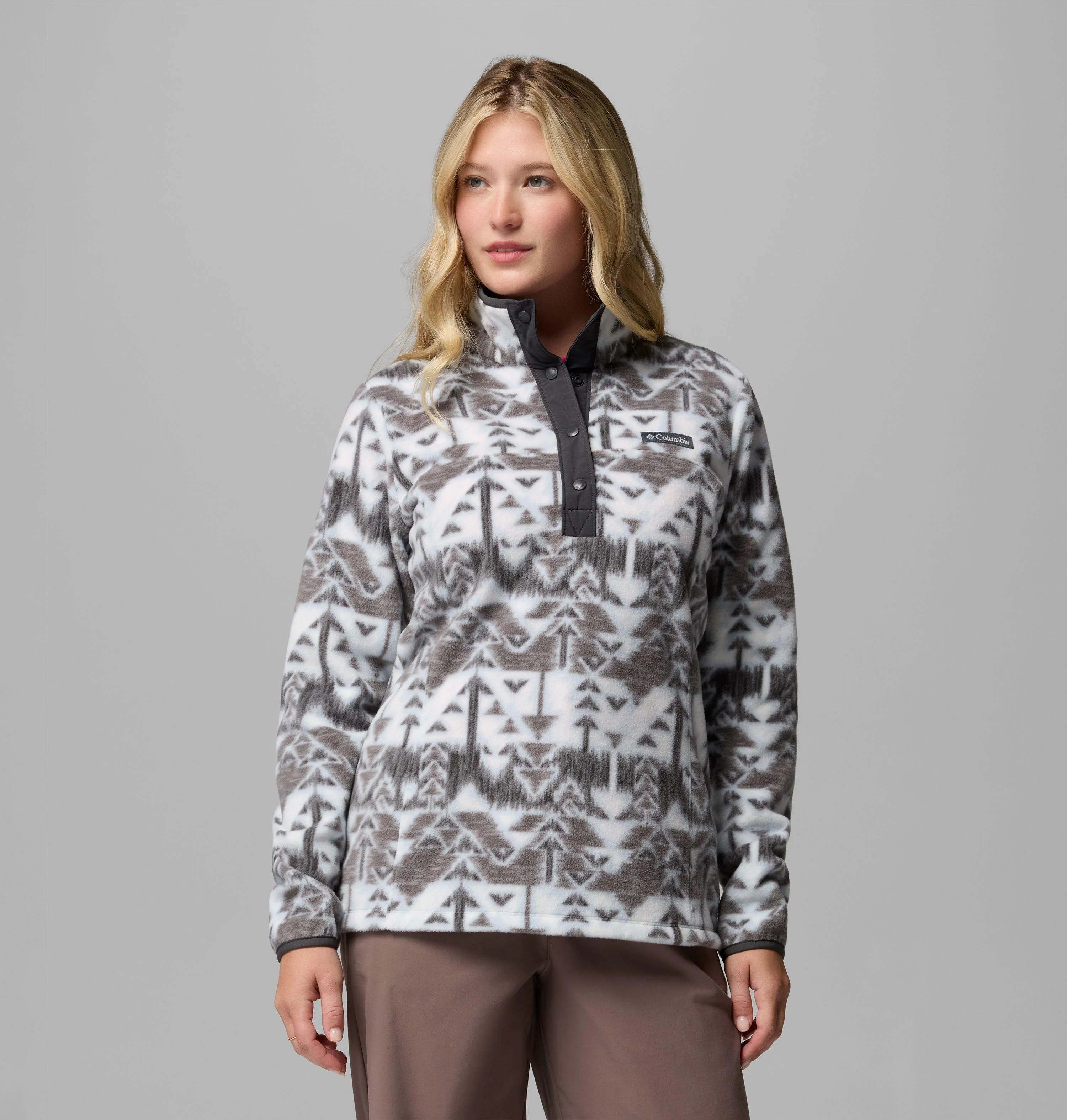 Women's Benton Springs Printed Half Snap Fleece Pullover - 1