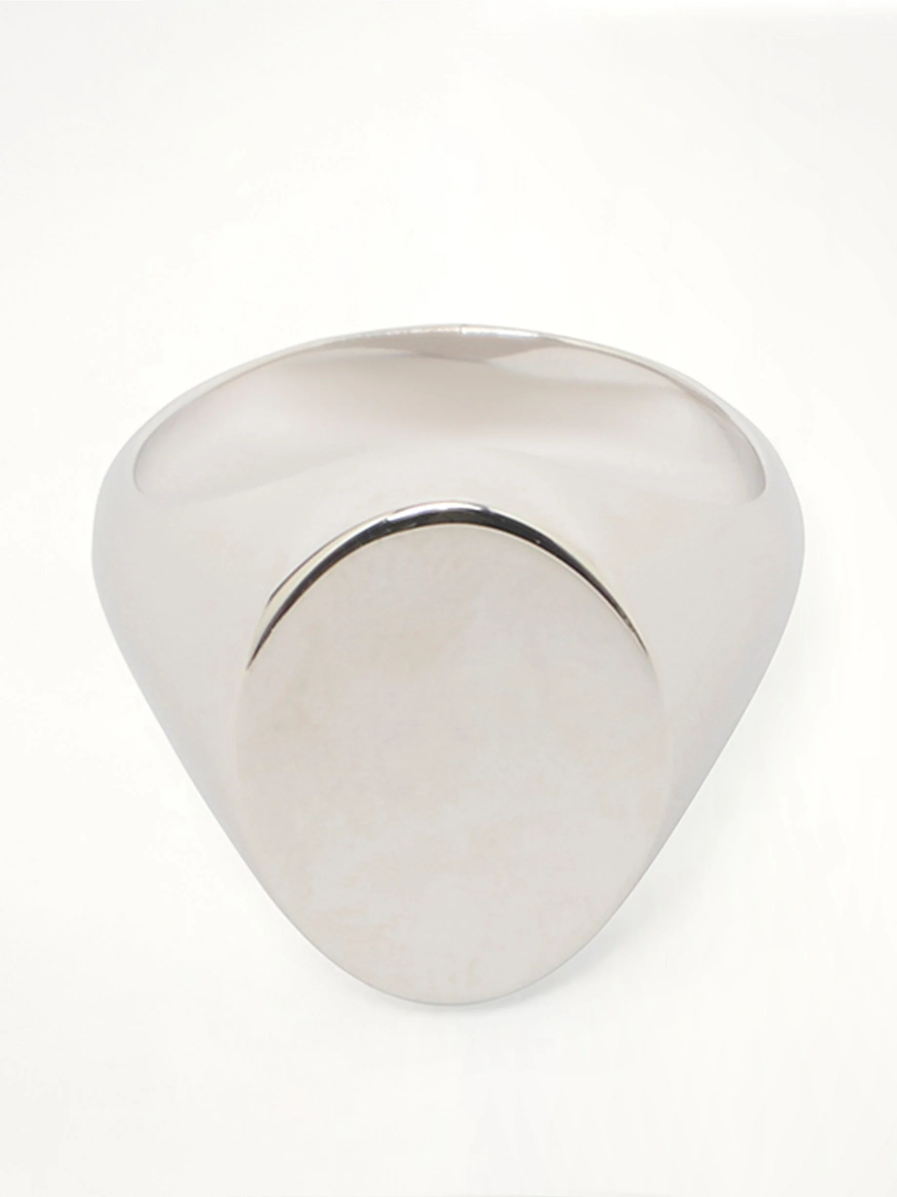 Chevaliere Signet Ring in Silver Rhodium - 1