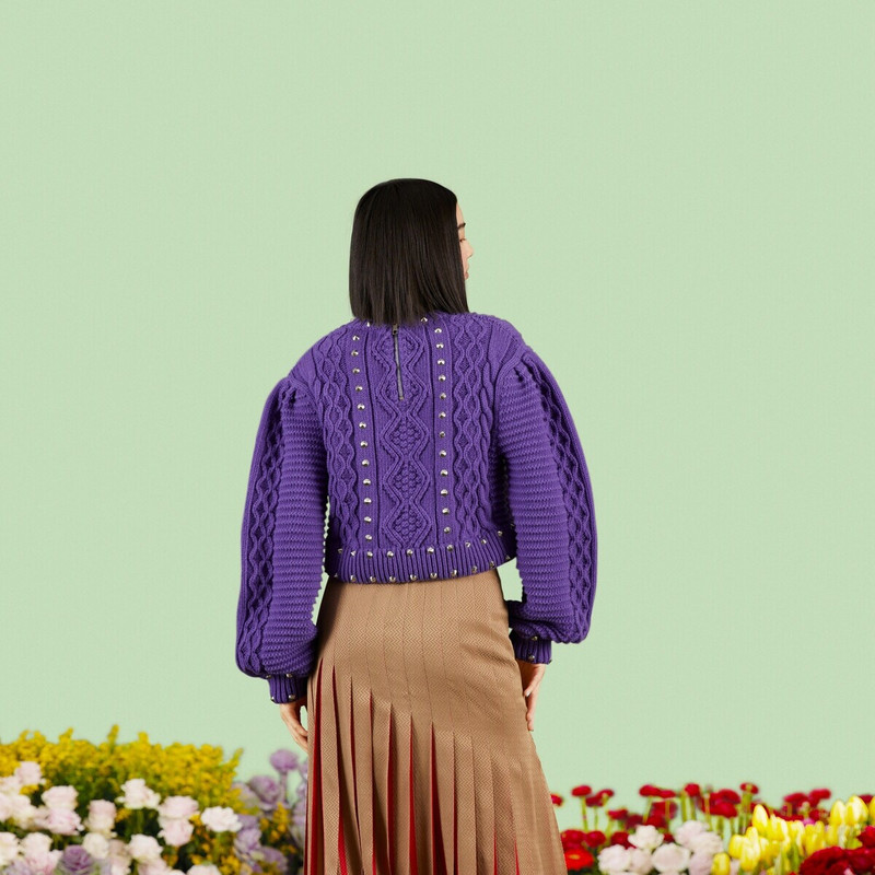 Studded wool sweater 7