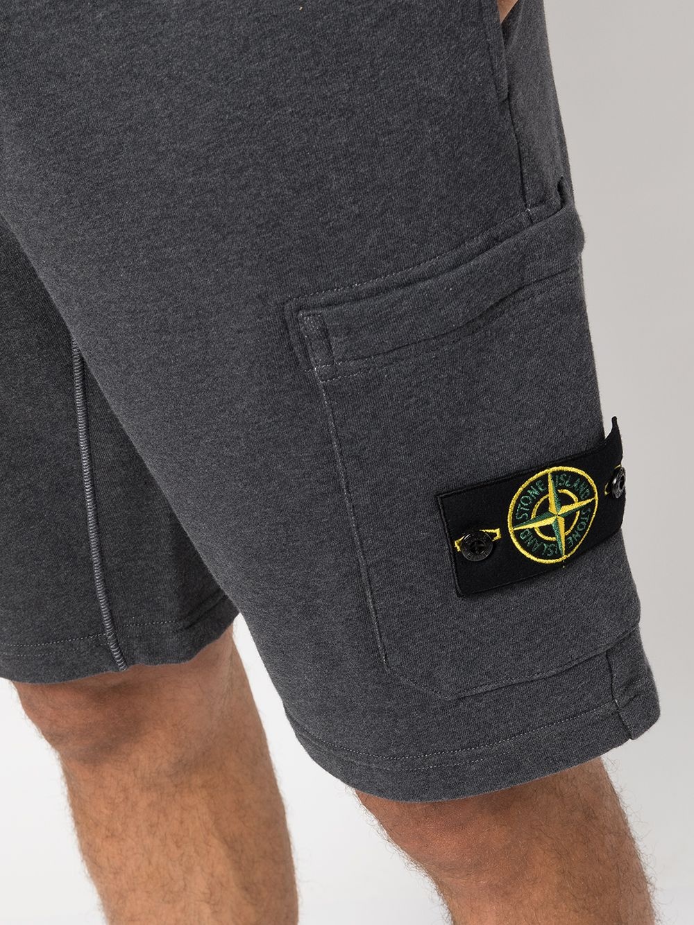 logo-patch sweat shorts - 5