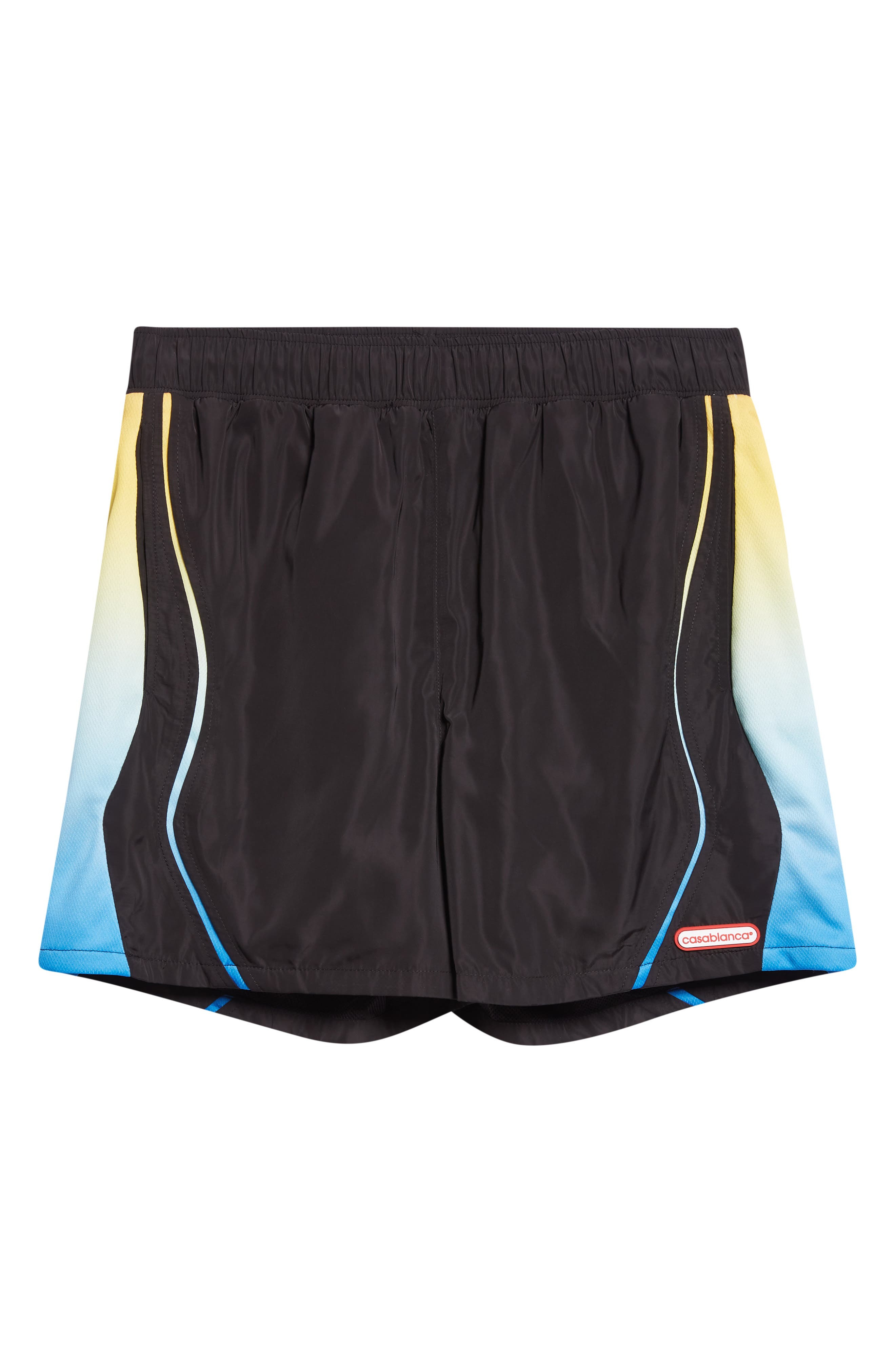 Casablanca Football Windbreaker Shorts in Birdseye Msh Blk Grdnt at Nordstrom - 6