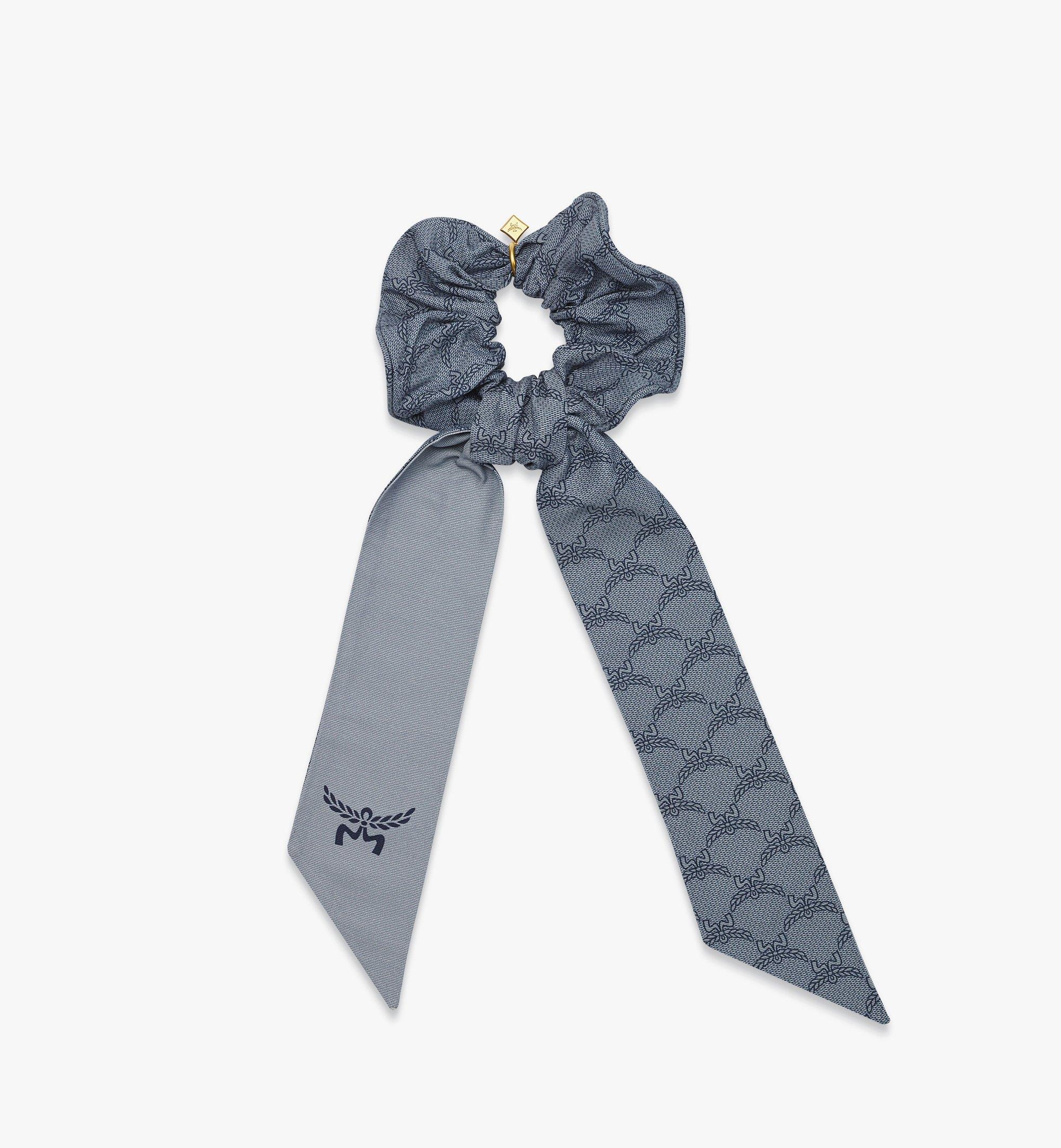 Lauretos Monogram Print Scrunchie with Scarf - 1