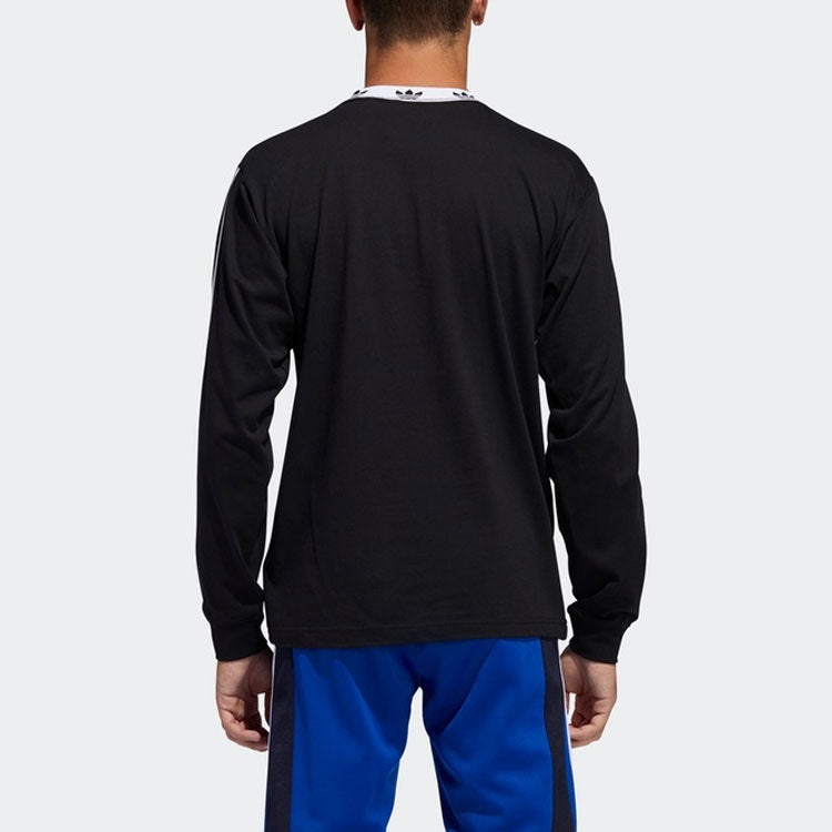 adidas originals Trefoil Rib Ls Tee Logo Swarshirt Black FM1506 - 4