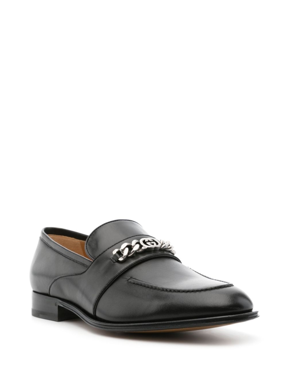 GG chain leather loafers - 2