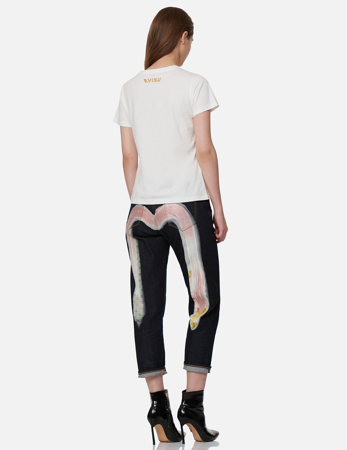 WAVE-PATTERN SEAGULL EMBROIDERY T-SHIRT - 4