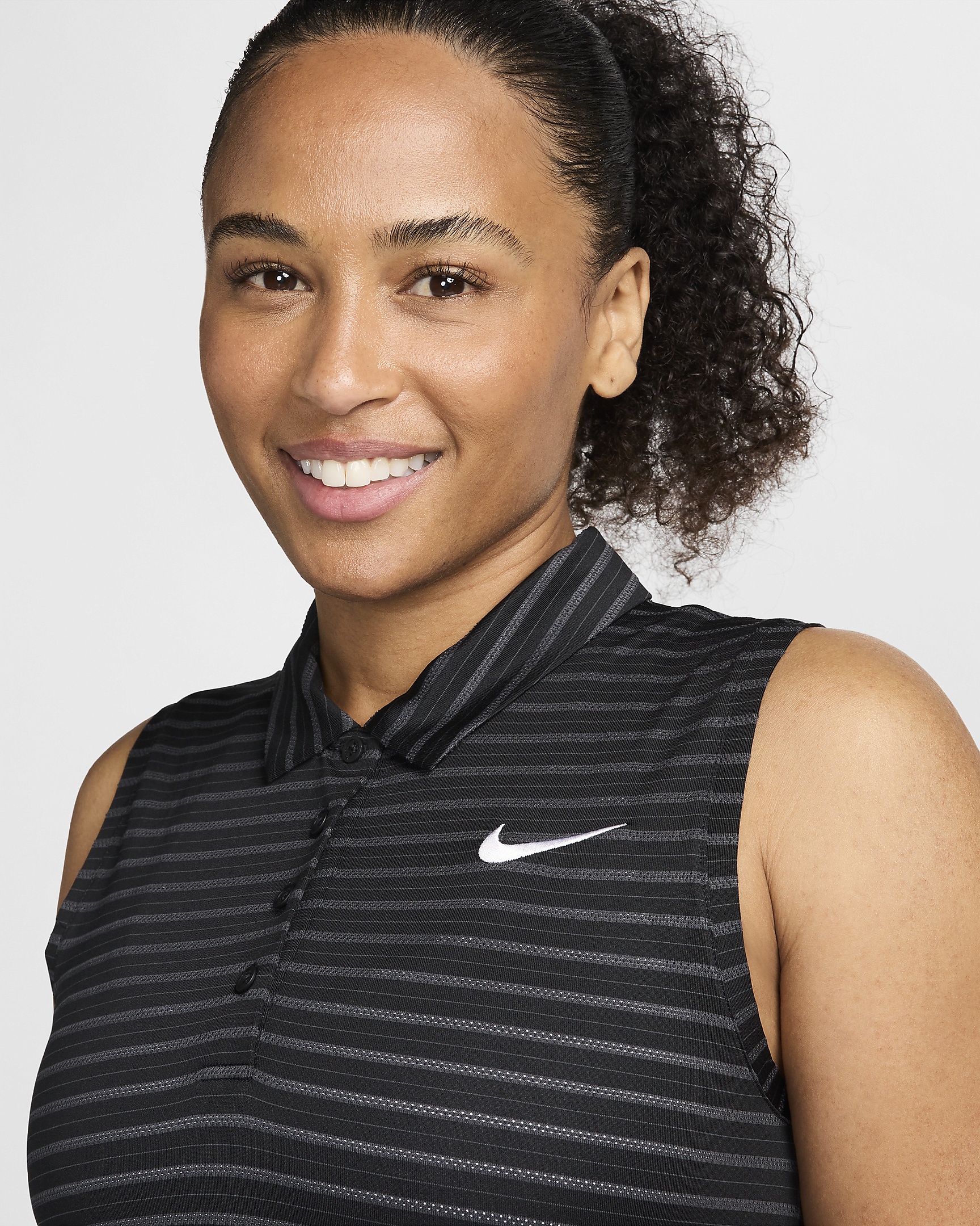 Nike Women's Victory Dri-FIT Sleeveless Striped Golf Polo - 3