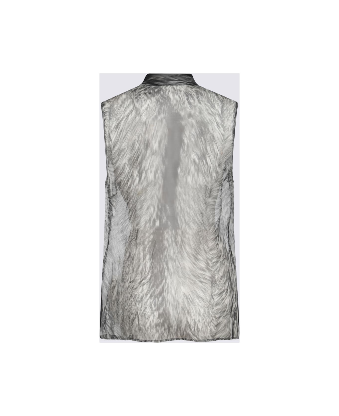 Black And White Silk Top - 2