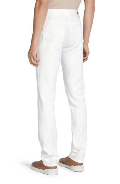 ZEGNA Roccia Garment Dyed Stretch Linen & Cotton Slim Fit Jeans outlook