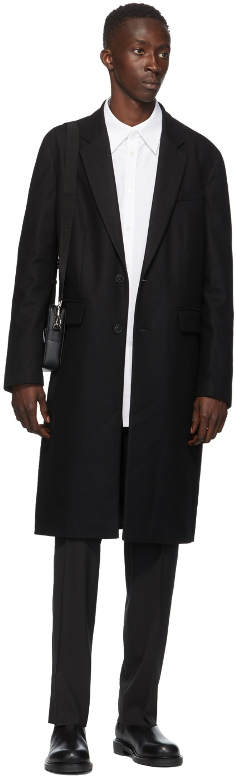 Black Wool & Mohair Skinny Trousers 4