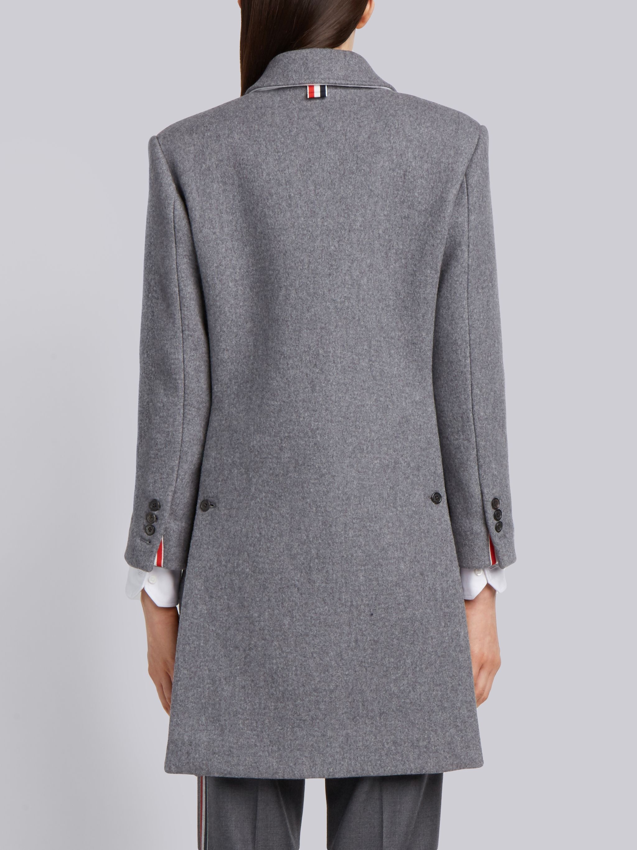Unlined Bal Collar Overcoat In Boiled Wool - 3