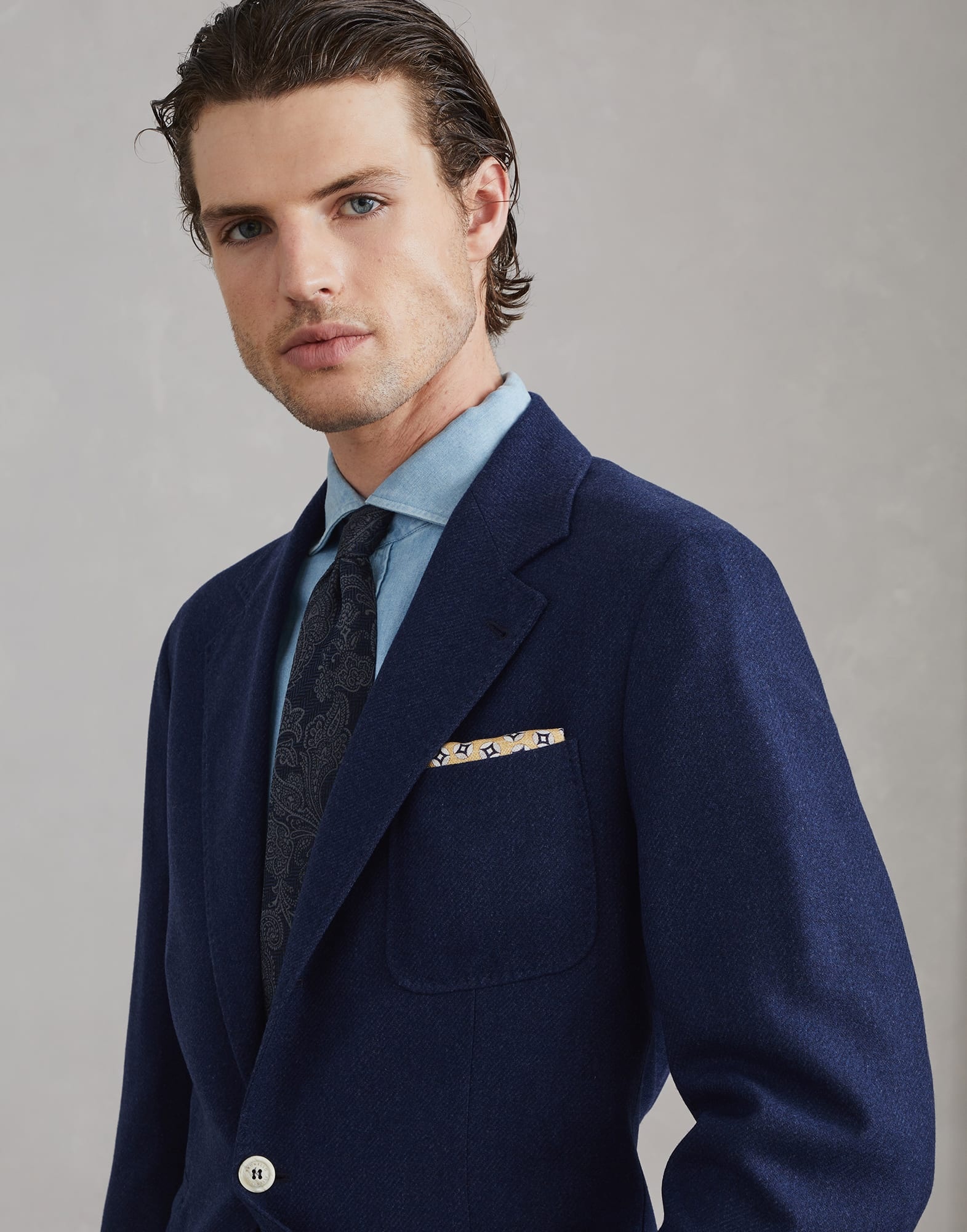 Silk pocket square with pattern - 3